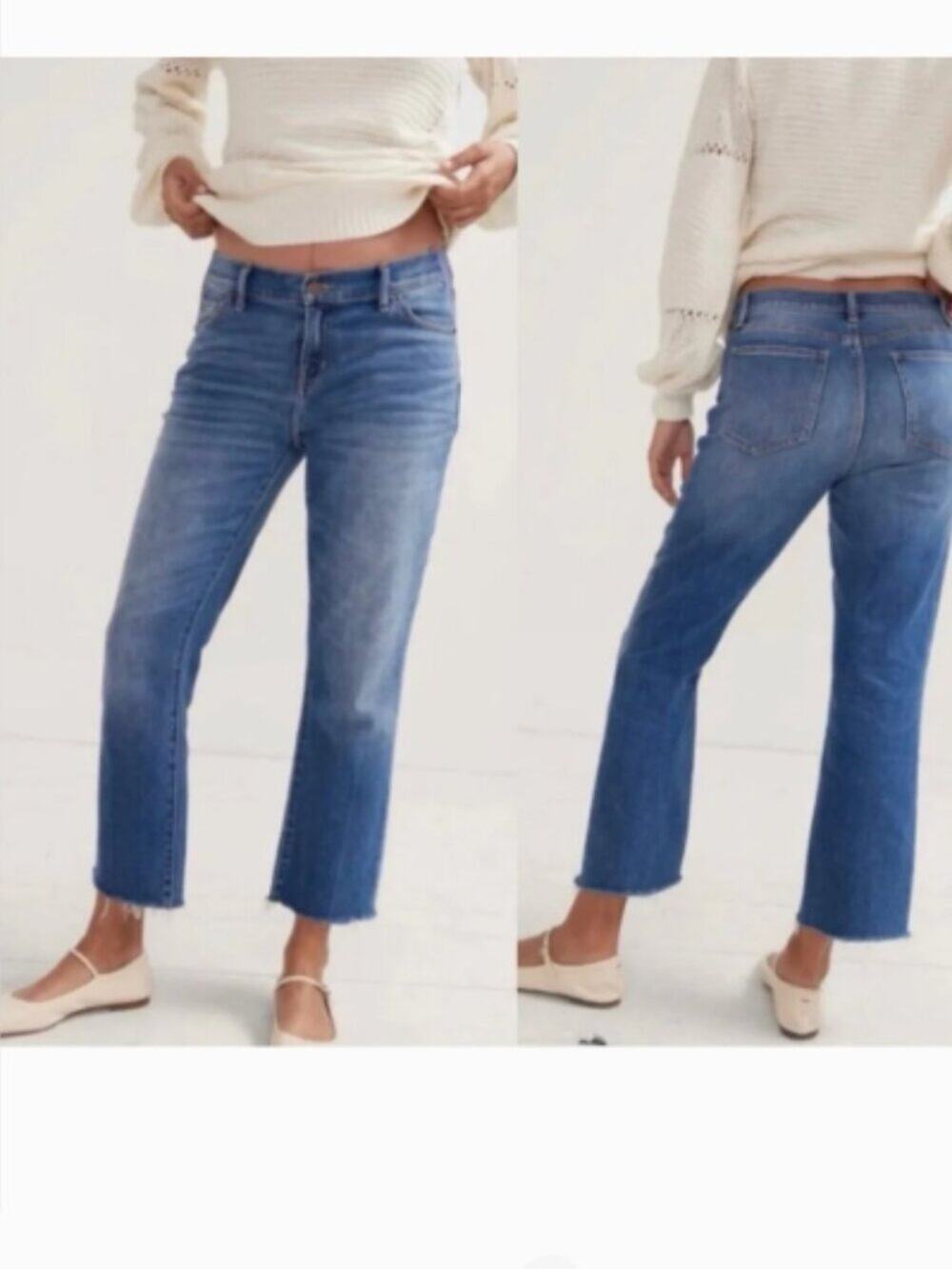 Hatch Maternity Jeans Under Belly Denim Raw Hem Sz 31